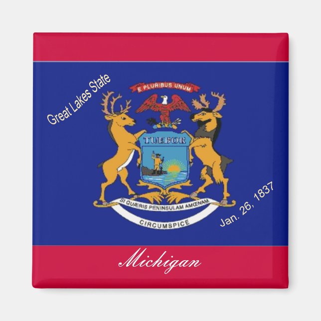 Michigan Flag Magnet (Front)