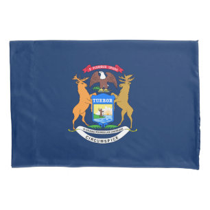 Michigan flag pillowcase