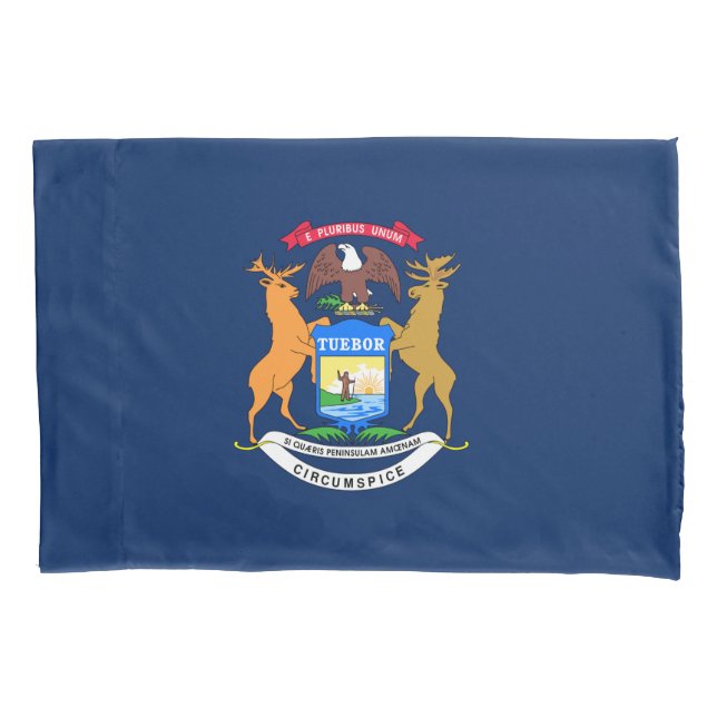 Michigan flag pillowcase (Front)