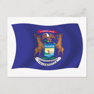 Michigan Flag Postcard
