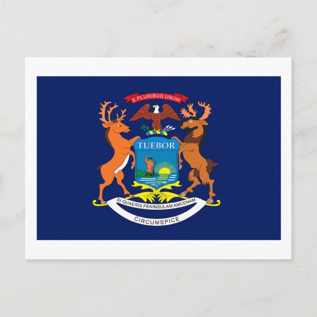 Michigan Flag Postcard (Front)