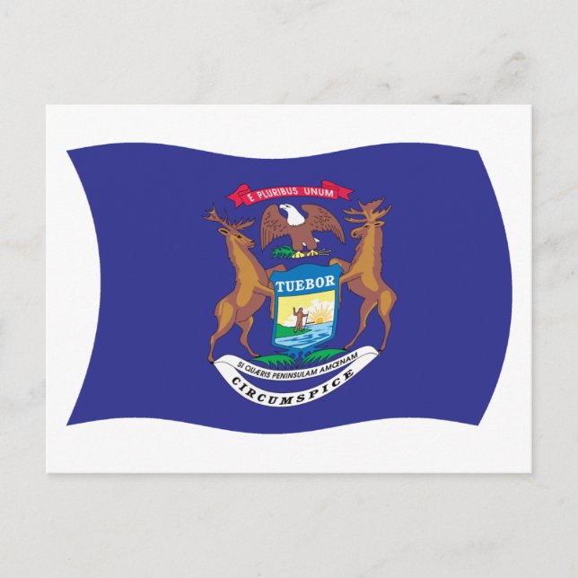 Michigan Flag Postcard (Front)