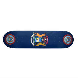 Michigan flag skateboard