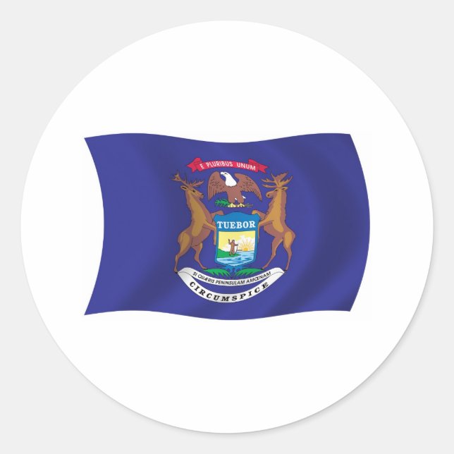 Michigan Flag Sticker (Front)