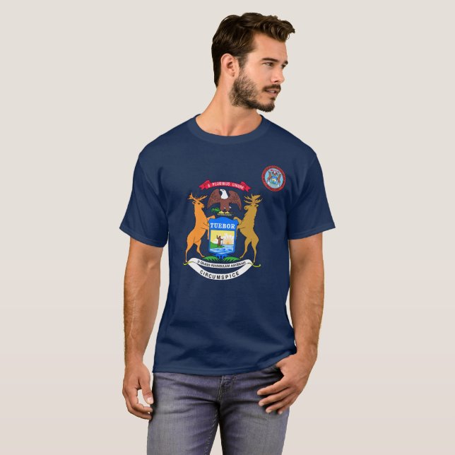 Michigan flag T-Shirt (Front Full)