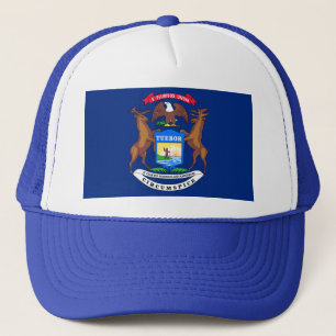 MICHIGAN FLAG TRUCKER HAT