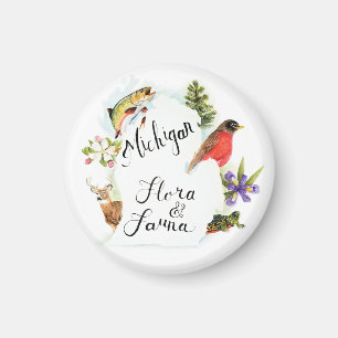 Michigan Flora & Fauna Magnet
