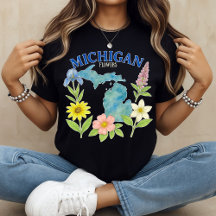 Michigan Flowers T-Shirt Floral print