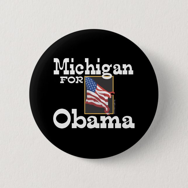 Michigan for Obama Button (Front)