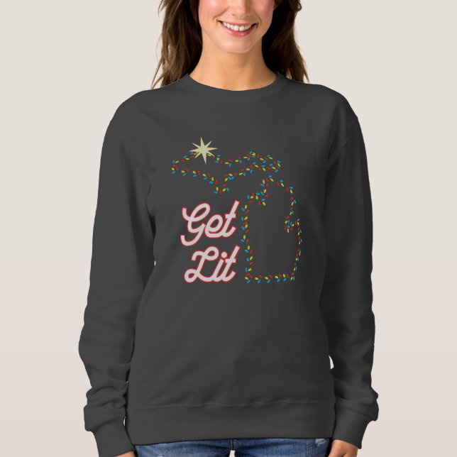 Michigan funny holiday sweatshirt (Front)