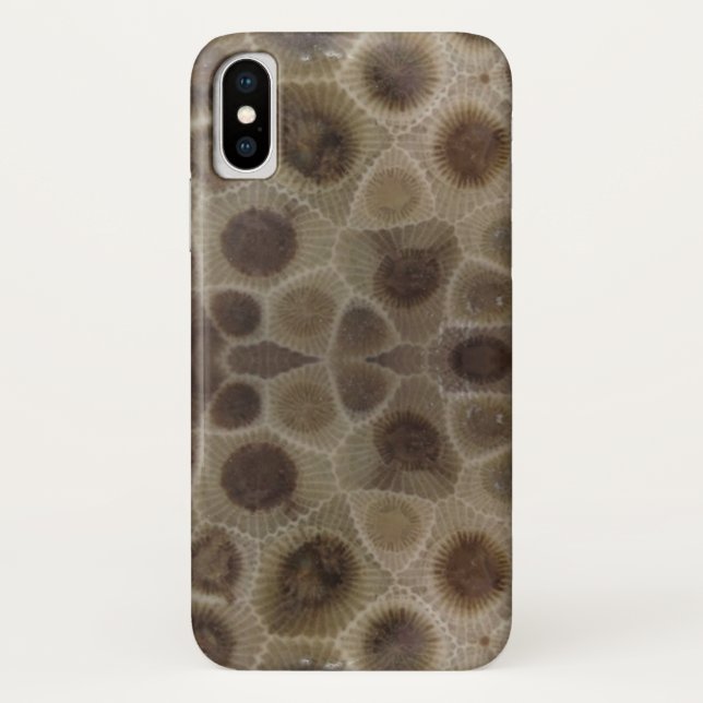Michigan Great Lakes state Petoskey Stone Case-Mate iPhone Case (Back)