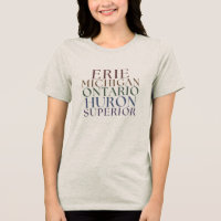 Michigan Great Lakes Text T-Shirt