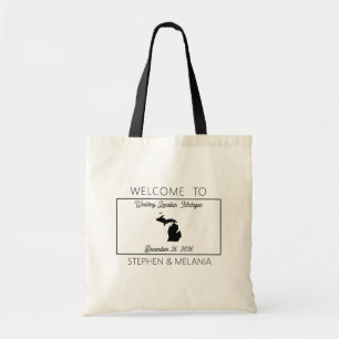 Michigan Guests Welcome Wedding Tote Bag