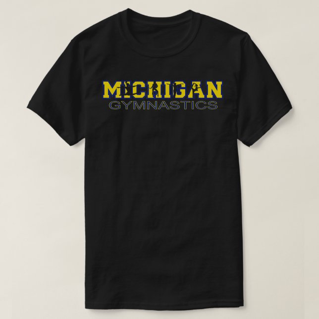 Michigan Gymnastics Girls Tumbling Gear Gymnast Wo T-Shirt (Design Front)