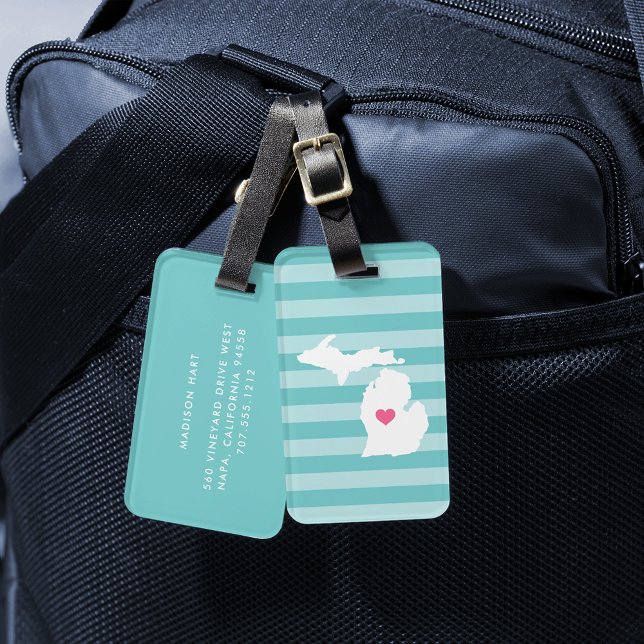 Michigan Heart | Home State Luggage Tag (Creator Uploaded)