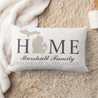 Michigan Home Beige Custom Family Monogram
