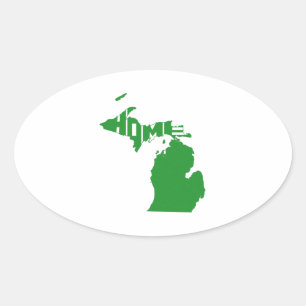 Michigan Home State Oval Sticker
