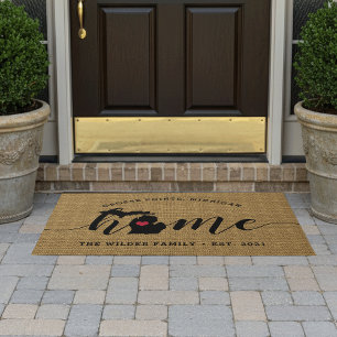 Michigan Home State Personalised Doormat