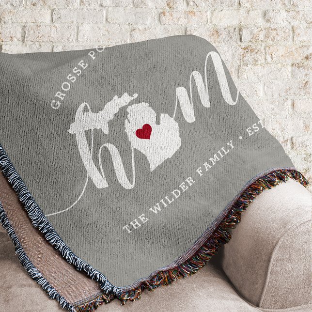 Michigan Home State Personalized Throw Blanket (Creator Uploaded)