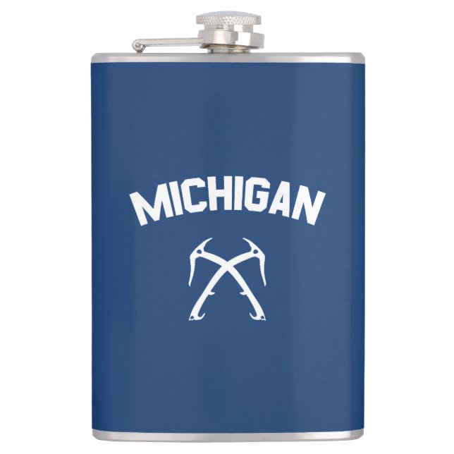 Michigan Ice Climbing Hip Flask (Front)