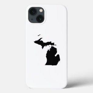 Michigan in Black and White iPhone 13 Case