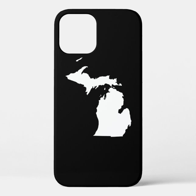 Michigan in White and Black Case-Mate iPhone Case (Back)