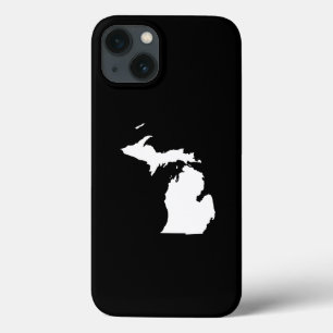Michigan in White and Black iPhone 13 Case