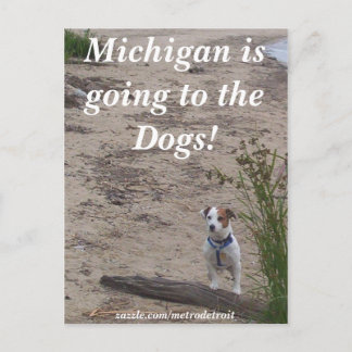 Michigan is going to the Dogs! Postcard