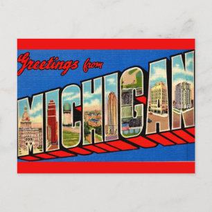 Michigan Landmarks Postcard