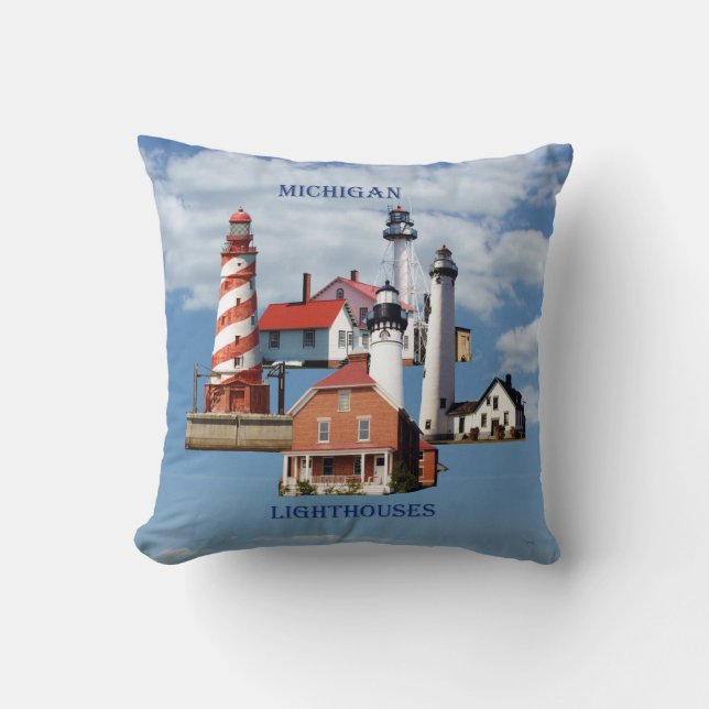 Michigan Lighthouse pillows (Front)