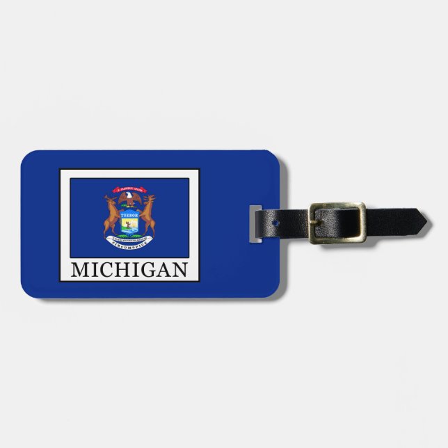 Michigan Luggage Tag (Front Horizontal)