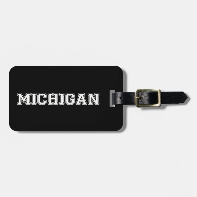 Michigan Luggage Tag (Front Horizontal)