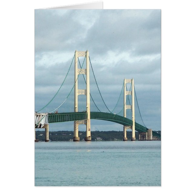 Michigan Mackinac Bridge Photo Blank Card (Front)