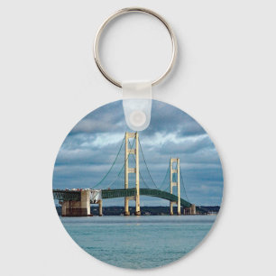 Michigan Mackinac Bridge Photo Key Ring
