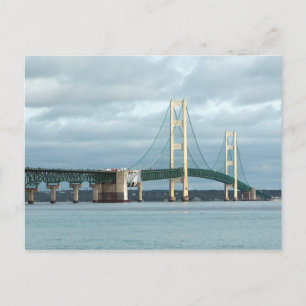 Michigan Mackinac Bridge Photo Postcard