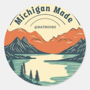 Michigan Made Nature Hiking Sticker