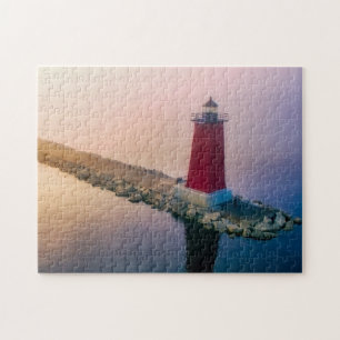 Michigan Manistique Lighthouse Photo Jigsaw Puzzle