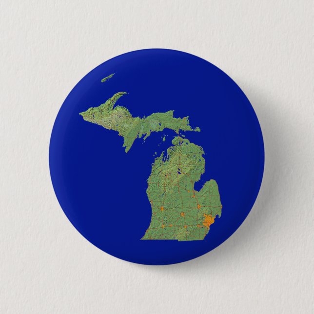 Michigan Map Button (Front)