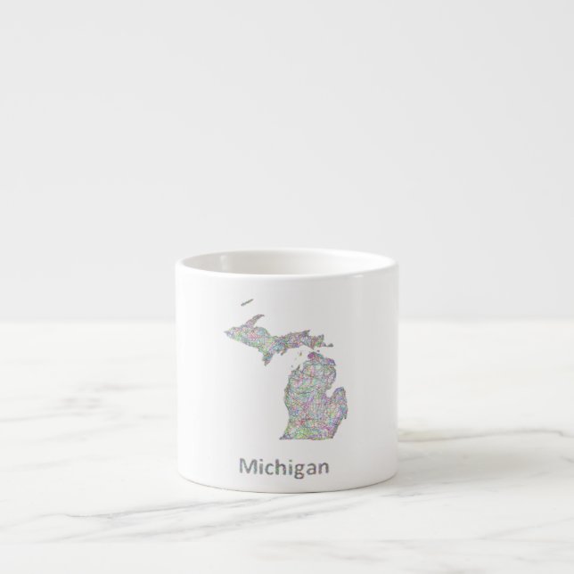 Michigan map espresso cup (Front)