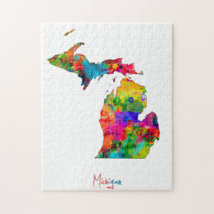 Michigan Map Jigsaw Puzzle