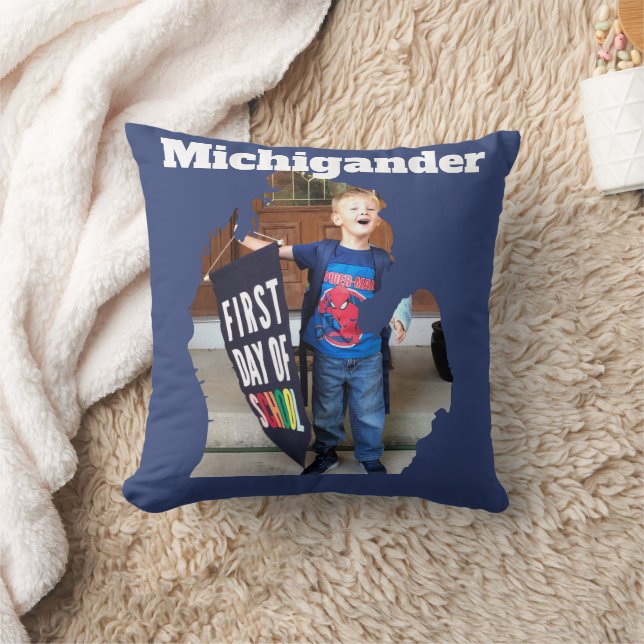 Michigan Map  Michigander Photo Cushion (Blanket)