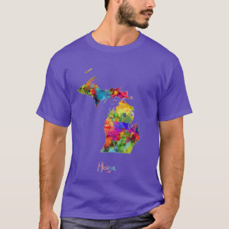 Michigan Map Oversized T-Shirt