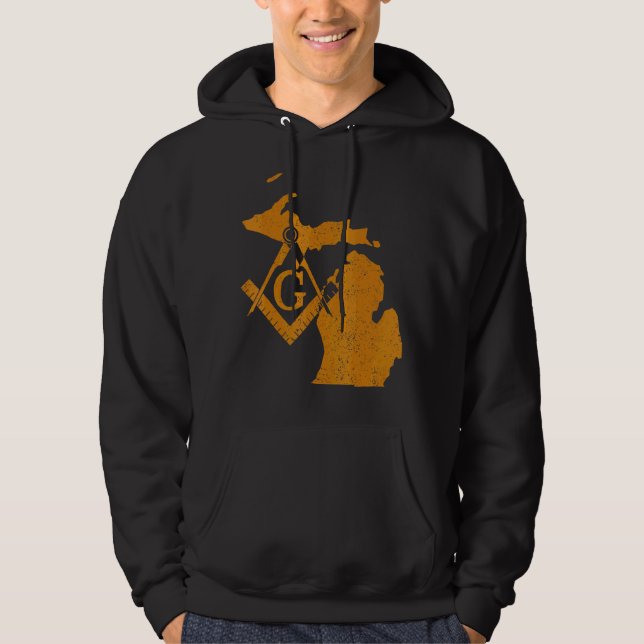 Michigan Masons Grand Lodge F&am Freemason Father' Hoodie (Front)