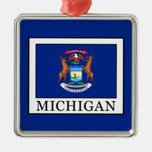 Michigan Metal Tree Decoration