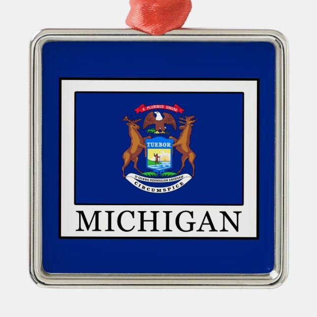 Michigan Metal Tree Decoration (Front)