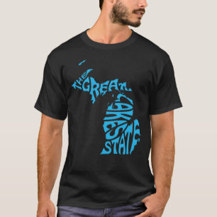 Michigan Mi Us State Shape Motto T-Shirt