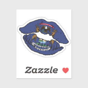 Michigan Michigander Lipstick Love Flag
