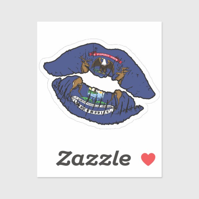 Michigan Michigander Lipstick Love Flag (Sheet)