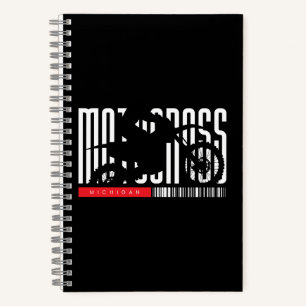 Michigan Motocross Motorcycle Silhouette Notebook