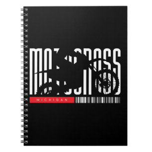 Michigan Motocross Motorcycle Silhouette Notebook